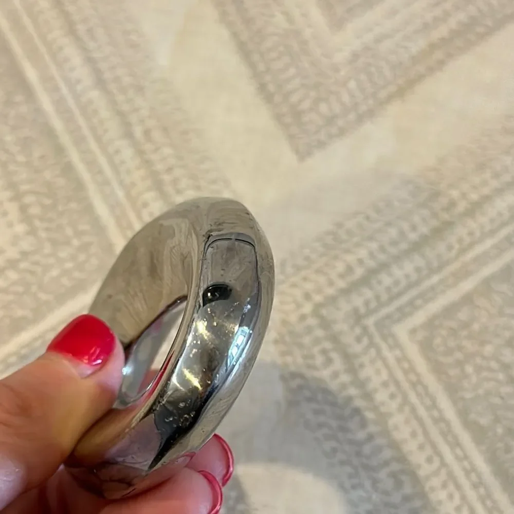 Nambe Stainless Steel Circle Baby Rattle